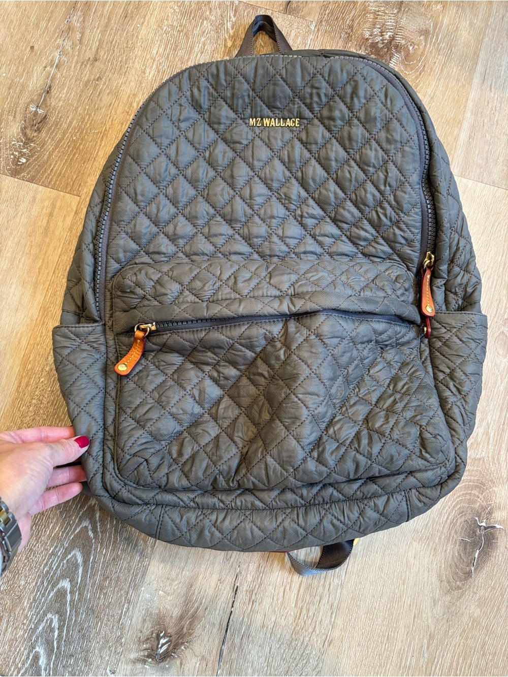 MZ Wallace Quilted metro Backpack with Leather Accents
